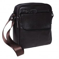 Мужская кожаная сумка коричневого цвета Borsa Leather 100316-brown