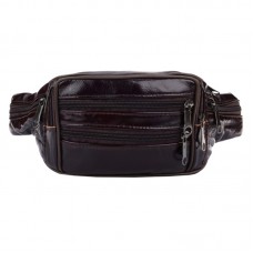 Чоловіча шкіряна сумка на пояс Borsa Leather 1t167m-brown