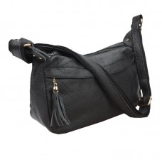 Женская кожаная сумка Borsa Leather 1t300-black