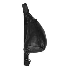Чоловіча шкіряний рюкзак через плече Keizer K18807-black