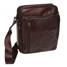 Чоловіча шкіряна сумка через плече Borsa Leather K18450-brown
