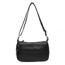 Женская кожаная сумка Borsa Leather K1028a-black