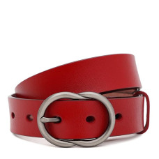 Женский кожаный ремень Borsa Leather CV1ZK-002r-red