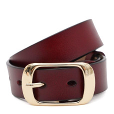 Женский кожаный ремень Borsa Leather CV1ZK-008br-goldbrown