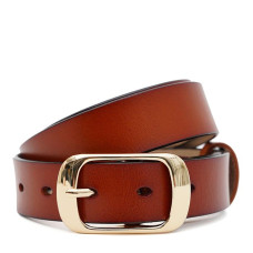 Женский кожаный ремень Borsa Leather CV1ZK-008gi-goldginger