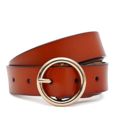 Женский кожаный ремень Borsa Leather CV1ZK-037g-ginger