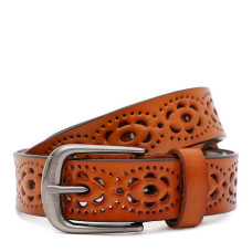 Женский кожаный ремень Borsa Leather CV1ZK-040g-ginger