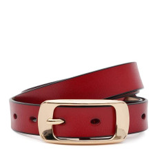 Женский кожаный ремень Borsa Leather CV1ZK015-goldred