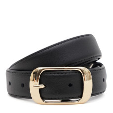 Женский кожаный ремень Borsa Leather CV1ZK158-goldblack