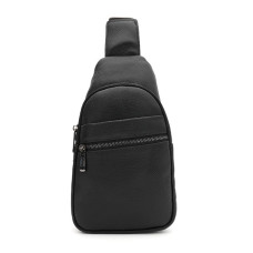 Чоловічий рюкзак через плече Borsa Leather K13295bl-black