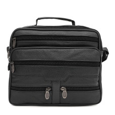 Мужская кожаная сумка барсетка Borsa Leather K16687-3-black