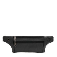 Чоловіча шкіряна сумка на пояс Borsa Leather K1ky614bl-black