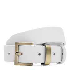 Жіночий шкіряний ремінь Borsa Leather 110b1genw130-white
