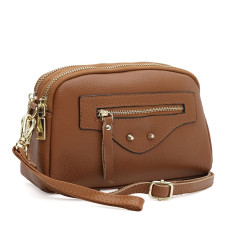 Женская кожаная сумка Borsa Leather K11670gi-ginger