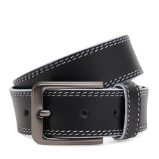 Чоловічий шкіряний ремінь Borsa Leather 115v1fx102-black