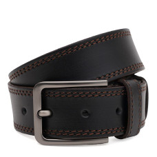 Чоловічий шкіряний ремінь Borsa Leather 115v1fx99-black