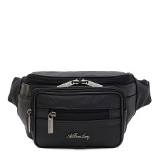 Чоловіча шкіряна сумка на пояс Borsa Leather K1426f-black