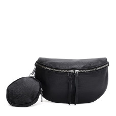 Жіноча шкіряна сумка Borsa Leather K15-5813bl-black