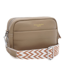 Жіноча шкіряна сумка Borsa Leather K15-5818be-beige