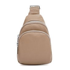 Женский кожаный рюкзак через плечо Borsa Leather K15-606be-beige