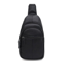Чоловічий шкіряний рюкзак через плече Borsa Leather K1619f-black