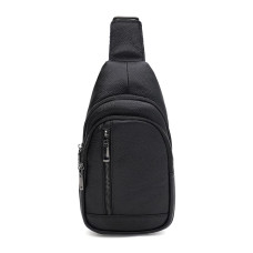 Чоловічий шкіряний рюкзак через плече Borsa Leather K1620f-black