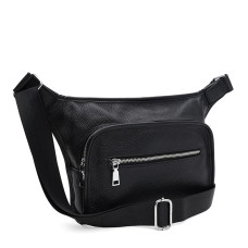 Чоловіча шкіряна сумка  Borsa Leather K166317bl-black
