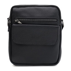 Чоловіча шкіряна сумка Borsa Leather k1801bl-black