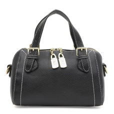 Женская кожаная сумка Borsa Leather K11331bl-black