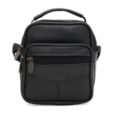 Мужская кожаная сумка Borsa Leather K16681-1bl-black