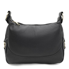 Женская кожаная сумка Borsa Leather K1669bl-black