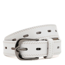 Жіночий шкіряний ремінь Borsa Leather Cv1zk-049w-white