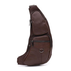 Чоловічий шкіряний рюкзак через плече Keizer K13761br-brown