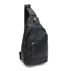 Чоловічий шкіряний рюкзак через плече Keizer K11802bl-black