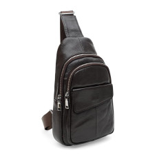Чоловічий шкіряний рюкзак через плече Keizer K13316br-brown