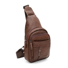 Чоловічий шкіряний рюкзак через плече Keizer K1223abr-brown