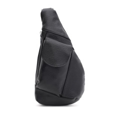 Чоловічий шкіряний рюкзак через плече Keizer k1712bl-black