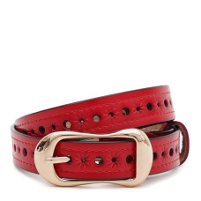 Женский кожаный ремень Borsa Leather CV1ZK-019r-red