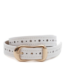 Женский кожаный ремень Borsa Leather CV1ZK-019w-white