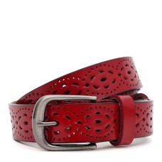 Женский кожаный ремень Borsa Leather CV1ZK-040r-red