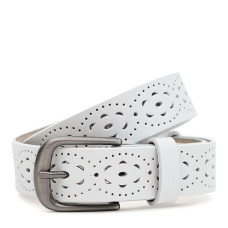 Женский кожаный ремень Borsa Leather CV1ZK-040w-white