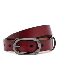 Жіночий шкіряний ремінь Borsa Leather CV1ZK-052c-red