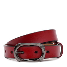Жіночий шкіряний ремінь Borsa Leather CV1ZK-052r-red