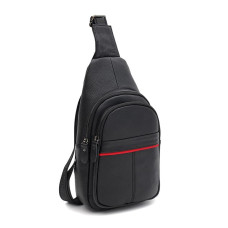 Чоловічий шкіряний рюкзак через плече Keizer K11022bl-black