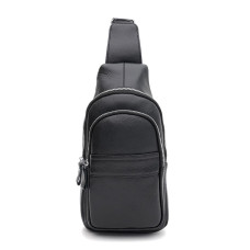 Чоловічий шкіряний рюкзак через плече Keizer K16602bl-black