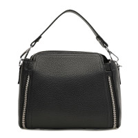 Женская кожаная сумка Borsa Leather K10018bl-black