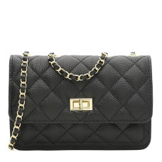 Женская кожаная сумка Borsa Leather K11512bl-black