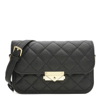 Женская кожаная сумка Borsa Leather K12202bl-black