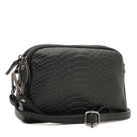 Женская кожаная сумка Borsa Leather K12504bl-black