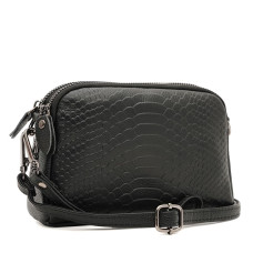 Женская кожаная сумка Borsa Leather K12504bl-black